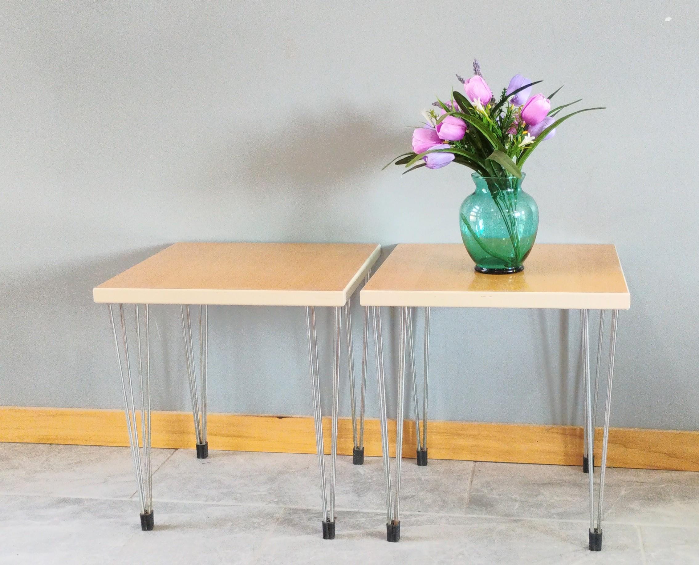 B-table FRITZ HANSEN 1989製vintage Vintage 1980s Fritz Hansen Birch Late Mid Century Wire Pin Side