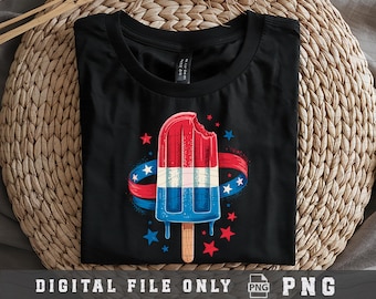 Paleta patriótica (Png), paleta del 4 de julio (Png), bandera patriótica de verano de EE. UU. (Png), paleta roja, blanca y azul (Png), helado con bandera estadounidense (Png)