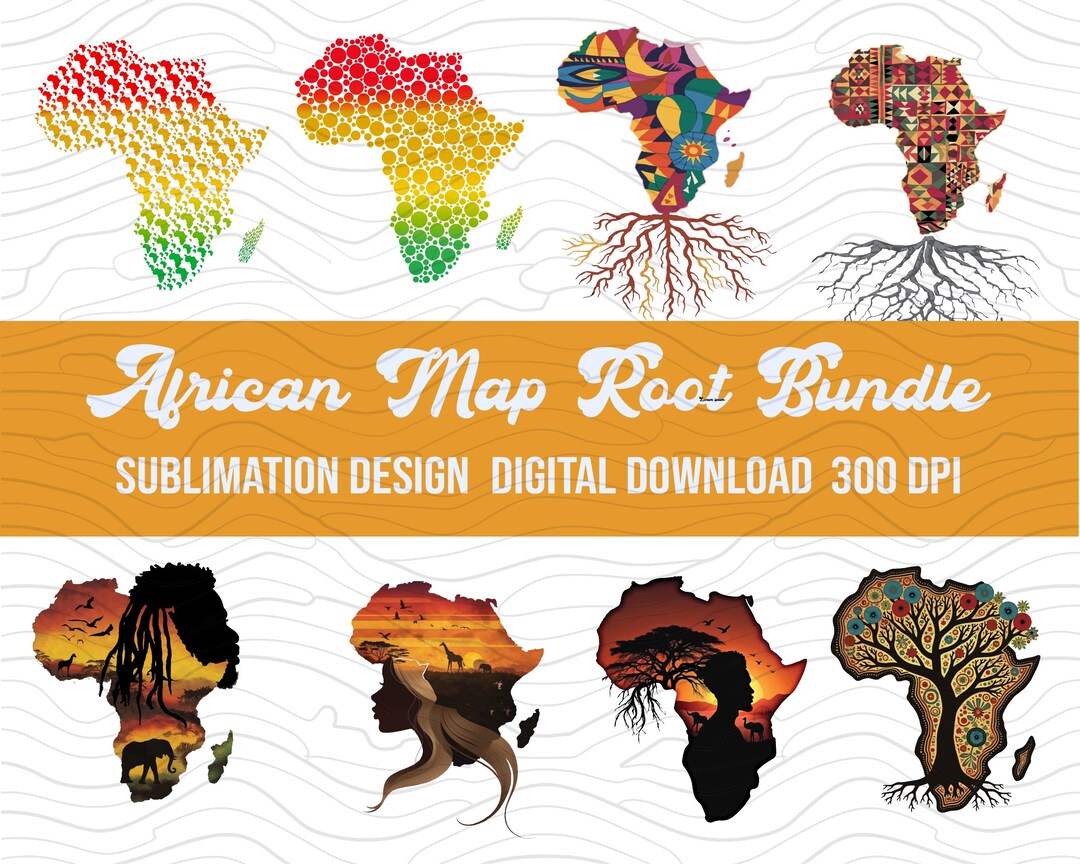 Africa Map Bundle Png, Africa Map, Black History Png, Black History Png ...