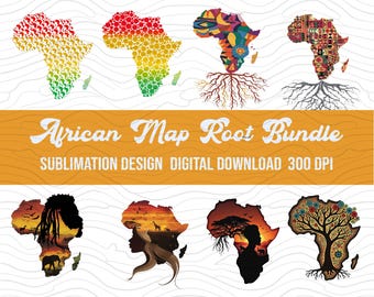 Africa Map bundle png, Africa map, black history Png, black history png, black history Africa, Africa silhouette, Africa digital download