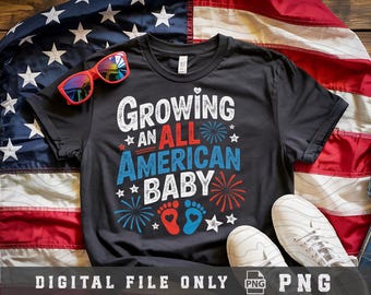 4th of July Pregnancy Announcement Shirt Png, American Mama Png, Red White and Due, Patriotic Pregnancy Alert Png, 4th of July Mom to Be Png