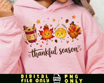 Funny Thanksgiving PNG, Sarcastic Fall Design, Happy Thanksgiving Doodles PNG, Cute Food Characters, Fall Thanksgiving Food