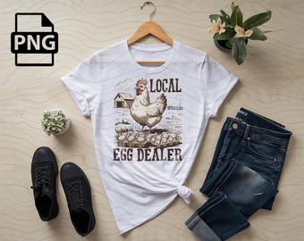 Lokale eierhandelaar png, Retro Funny Chicken png, Funny Easter png, Chicken Lover png, Chicken Lady png, Farmhouse Chicken png