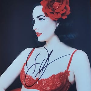 Dita Von Teese, Autograph Original Signed, 10x8 in, Queen of Manhattan