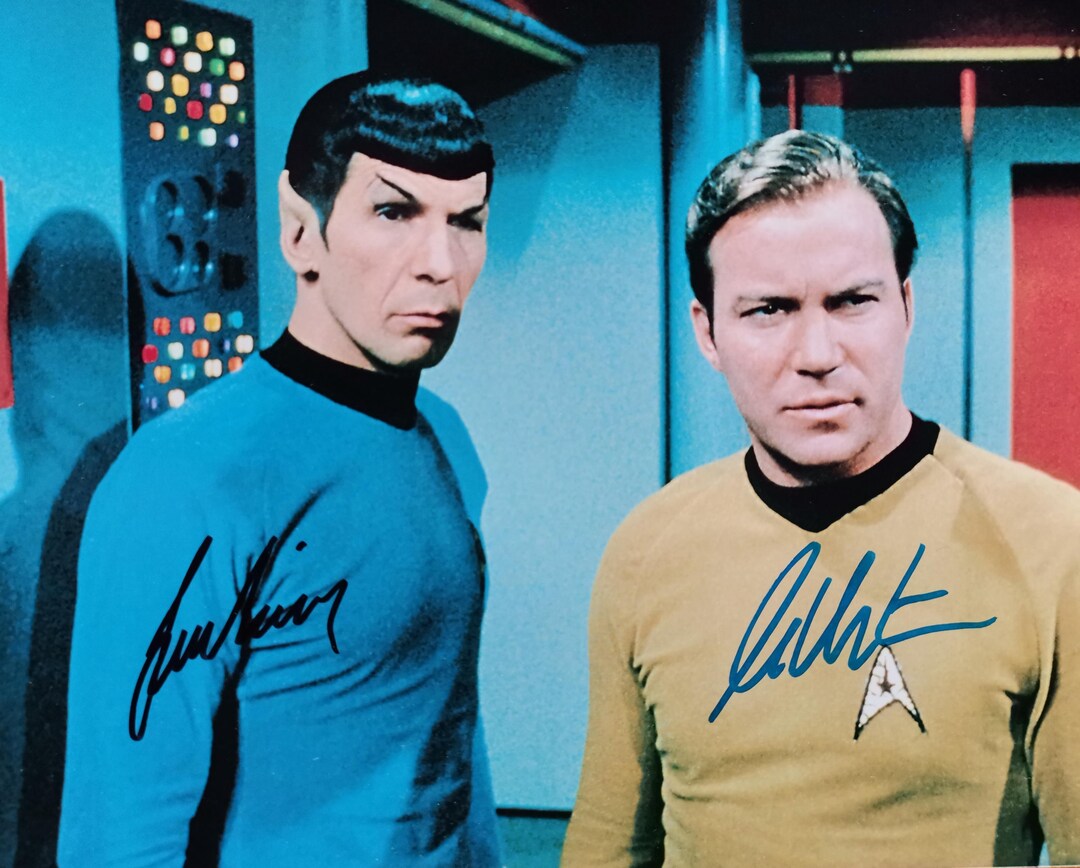Enterprise, Leonard Nimoy & William Shatner, Both Signed Autographed