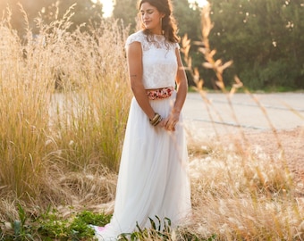 Tulle bridal skirt, Off white tulle skirt, Long tulle skirt, Wedding separates skirt, Tulle skirt for wedding dress, Ivory wedding skirt