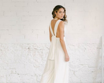 Elegant Infinity Wedding Jumpsuit - Chic & Trendy Bridal Attire