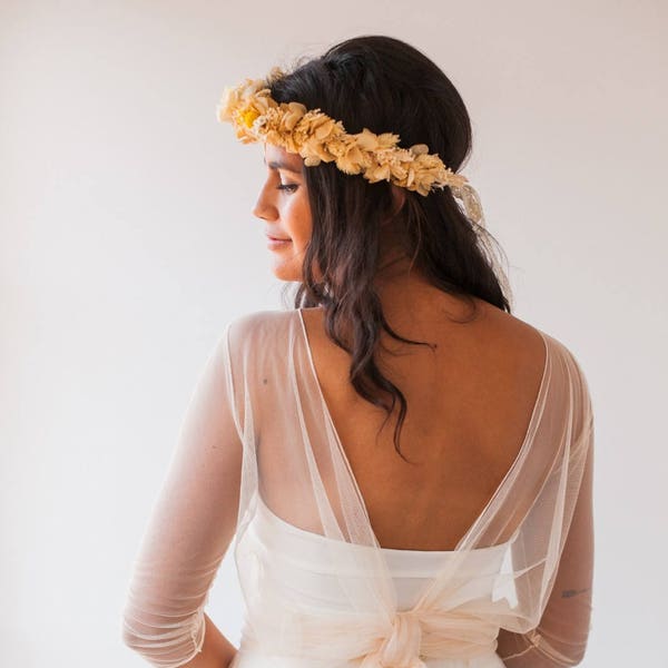 Tulle wedding top bridal shrug wedding top in tulle golden tulle cover up half sleeve bolero, long sleeve bridal wrap boho