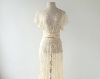 Lace overdress, Wedding overdress, Long lace dress, Lace dress champagne, Lace dress no lining, Lace dress to wear over wedding dress