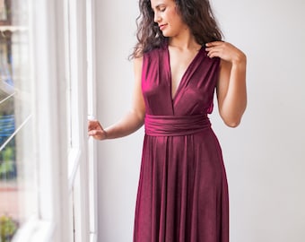 Color Burdeos Damas De Honor Con Vestido Color Vino Color Burdeos