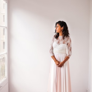 Lace tulle bridal separates bridal separates skirt lace top wedding separates lace top wedding dress tulle wedding separates bridal gowns