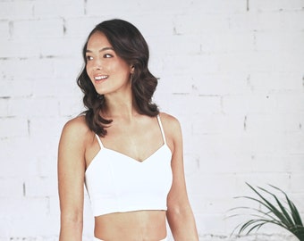 Top da sposa con scollo a cuore per un look boho
