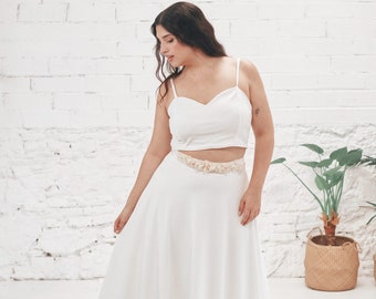 Beautiful Bohemian Curvy Wedding Dresses - Separates Dress Set