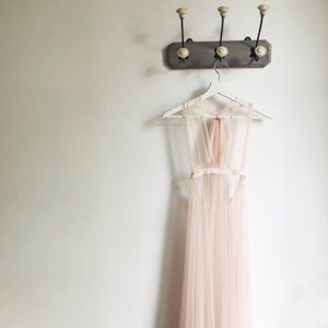 Tulle wedding overdress, Tulle overdress, Beach wedding dress, Tulle wedding dress, Pink tulle dress, See through dress, Bridal overdress image 4