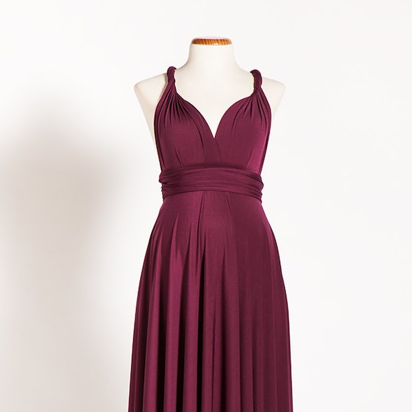 Marsala Umstands Infinity-Kleid, Langes Umstandskleid, Umstands Wein Kleid, Mutterschaft Cabrio Kleid, bereit zu versenden Kleid, Marsala