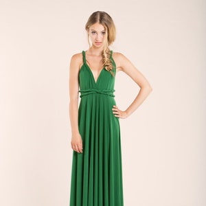 Forest Green Dress Long Infinity Dress Green Long Maxi Dress - Etsy