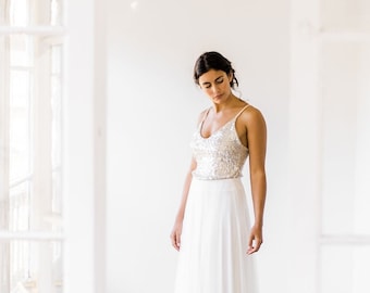 sequin bridal top