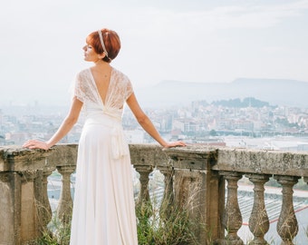 Woodland wedding dress, whimsical wedding dresses, bohemian bridal dress, woodland wedding gown, lace wedding dress, romantic lace gown