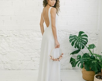 Sequin Wedding Dress, White Sequin Dress, Sleeveless Wedding Dress With Low  Back, Custom Wedding Dress in White, Handmade Bridal Dress - Etsy