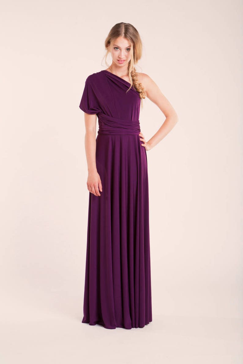 Dark Purple Convertible Dress