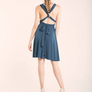 Clearance SALE Sky Blue short bridesmaid dress, Light blue infinity dress, sky blue short dress for bridesmaids, Light blue short prom dress image 5