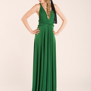 Forest Green Dress Long Infinity Dress Green Long Maxi Dress - Etsy