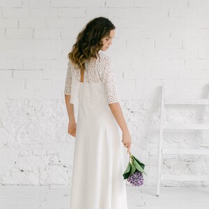 Modern Minimalist Wedding Dress Backless Bridal