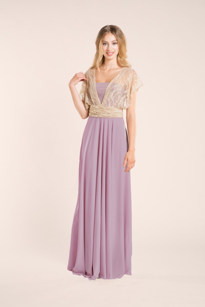 Romantic mauve dress  dusty  pink  lace dress  dusty  rose  