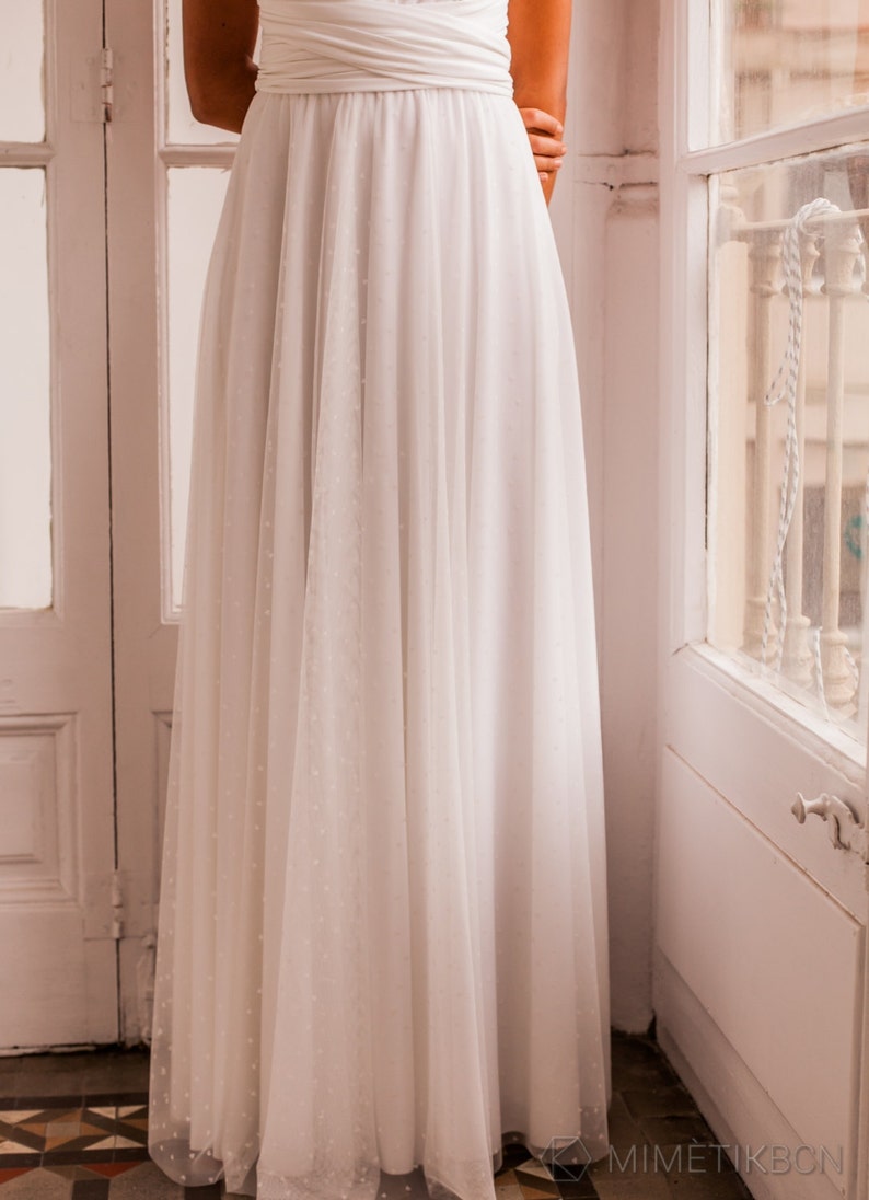 Mimetik – Soft tulle skirt overlay for wedding dress, overskirt in heart print tulle, lace overskirt for dress, long lace overskirt, removable skirt Crop top et jupes ETSY