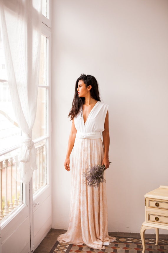 Rose Quartz Lace Skirt Overlay Lace Skirt for Wedding Dress
