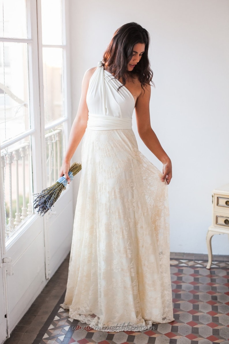 Sale Ivory Wedding Dress Lace Off White Wedding Dress Etsy