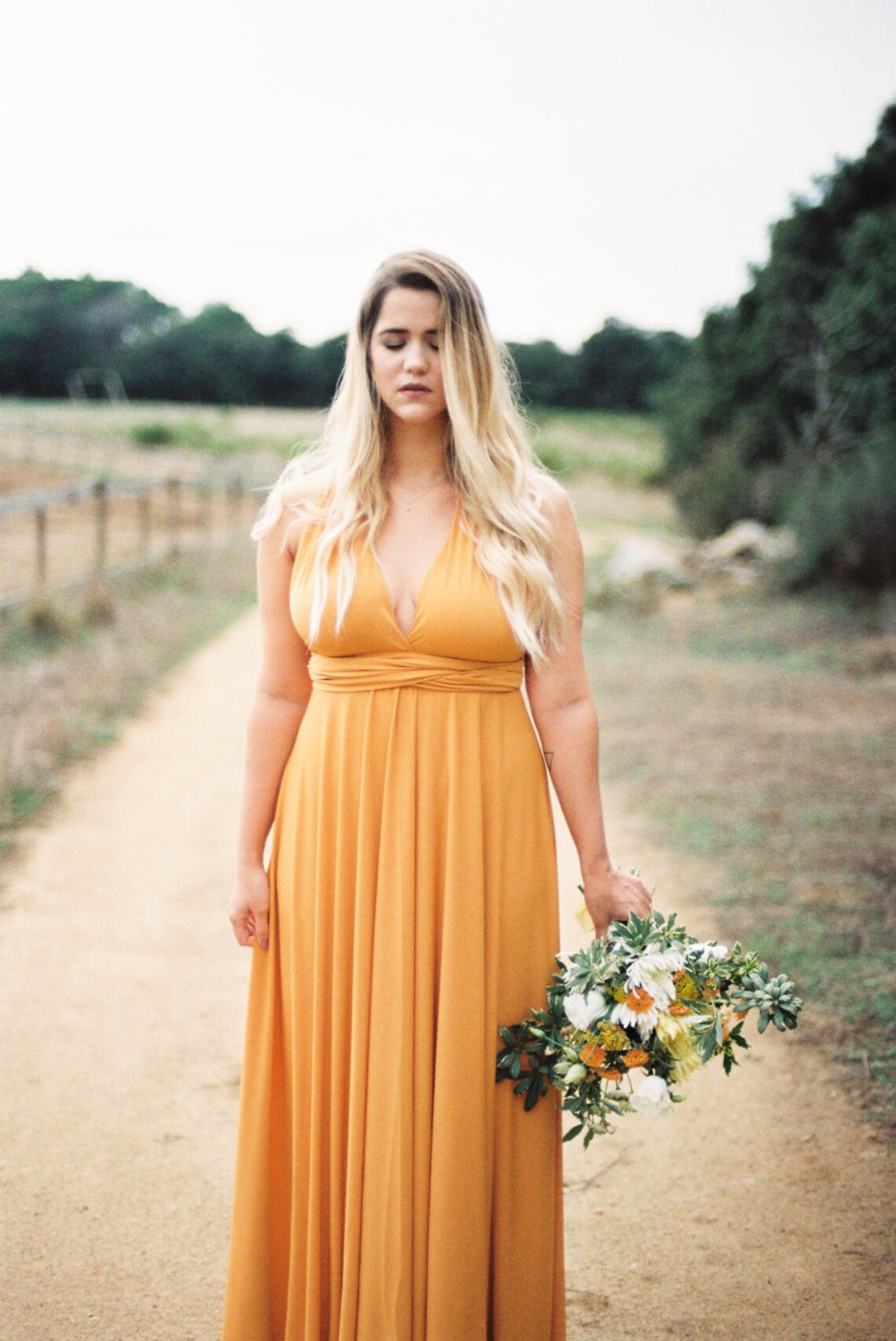 Prom dress Mustard prom dress mustard yellow bridesmaid Etsy