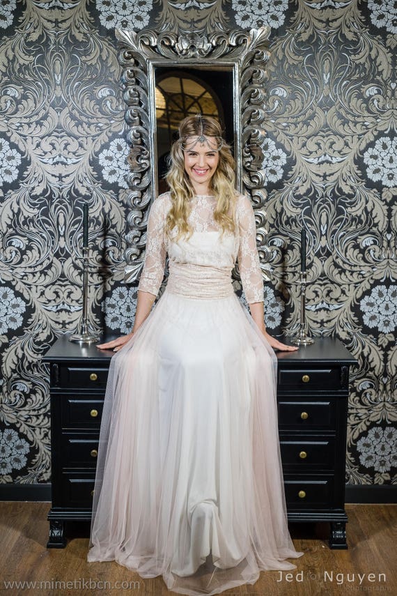 Black pink wedding dress sales