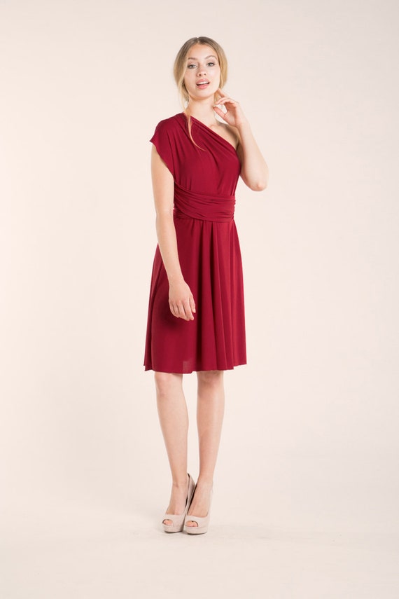 dark red infinity dress