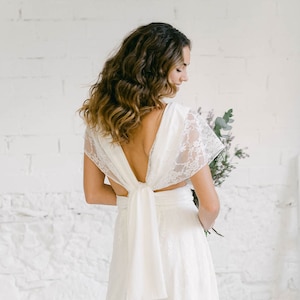 Ivory Lace Bridal Jumpsuit - Convertible Wedding Romper for Stylish Reception