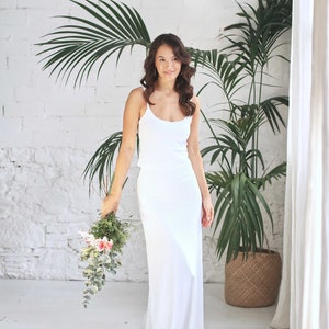 Sparkling Sequin Dress with Mermaid Skirt and Stylish Strappy Top, Wedding dress with shiny details