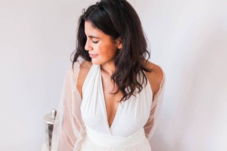 tulle shawl wedding