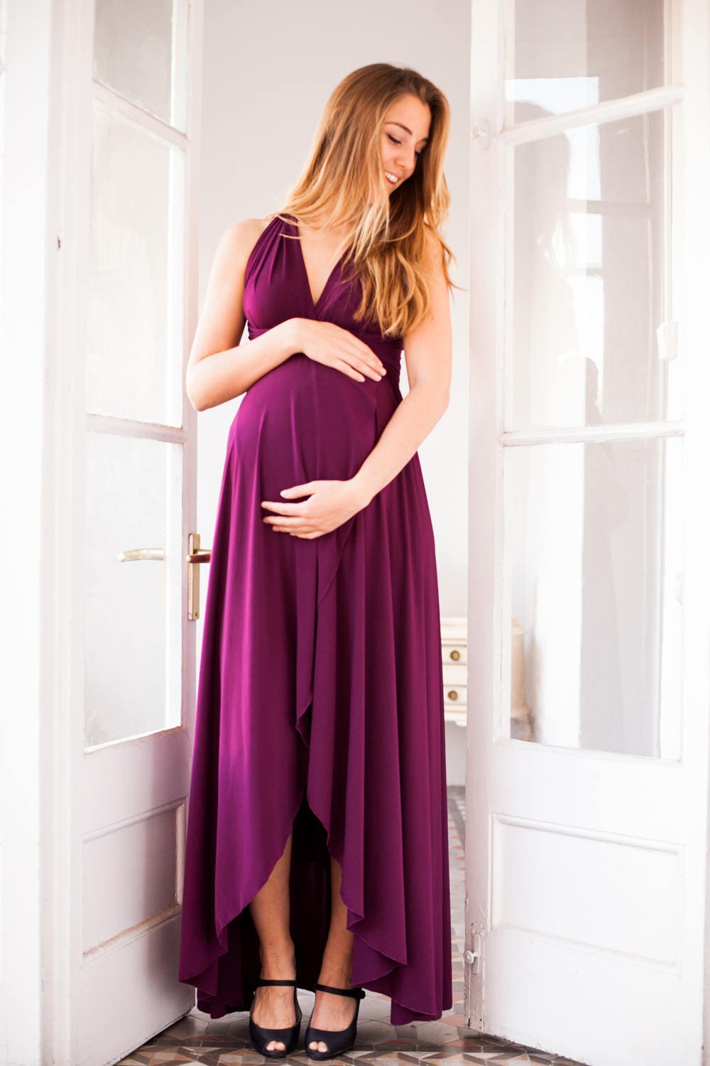 High Low Maternity Dress Long Maternity ...