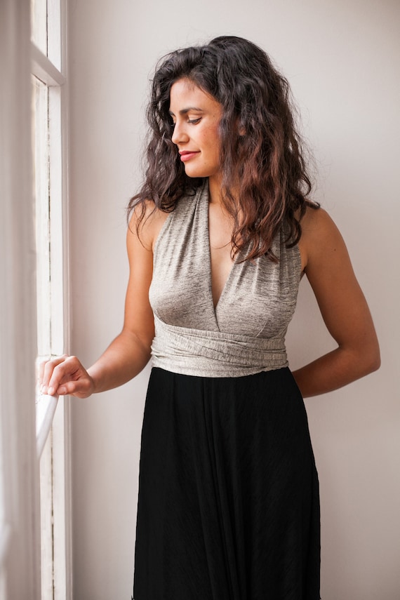 metallic infinity dress
