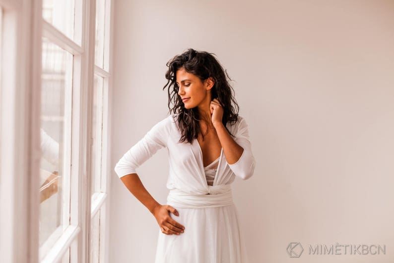 wedding dress wrap top