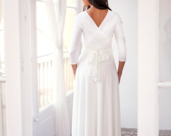 Wedding Wrap Dress Wedding Dress Long ...