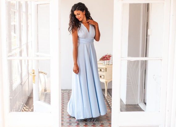 serenity blue bridesmaid dresses