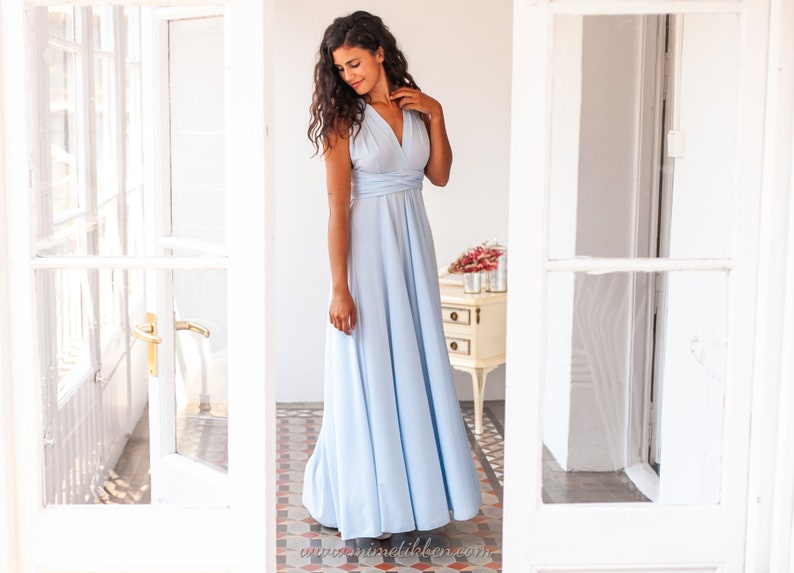 infinity dress light blue