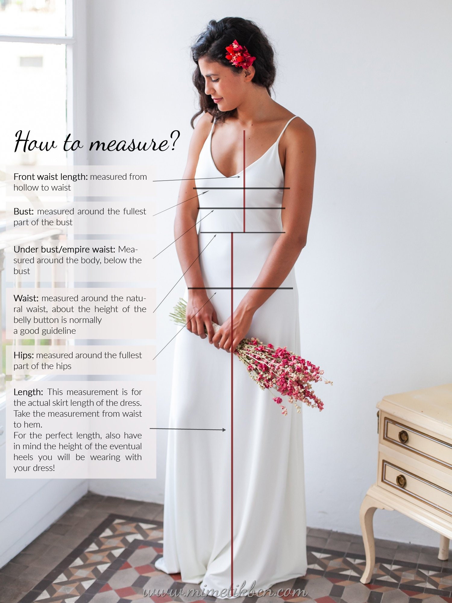 Infinity Dress measurements