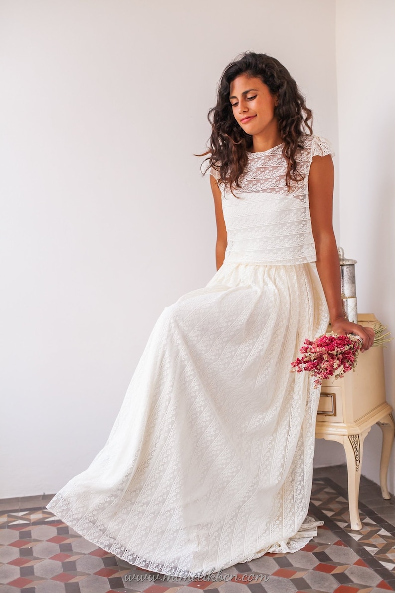 Cropped Top Wedding Dresses