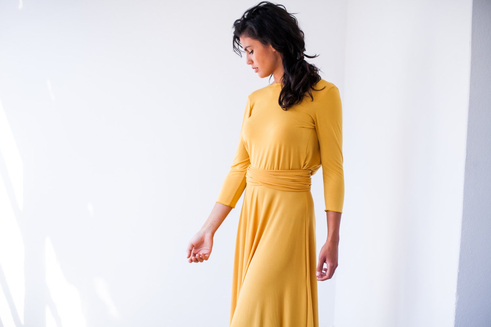 Long Sleeve Maxi Dress Maxi Dress Long Sleeve Dress Mustard - Etsy