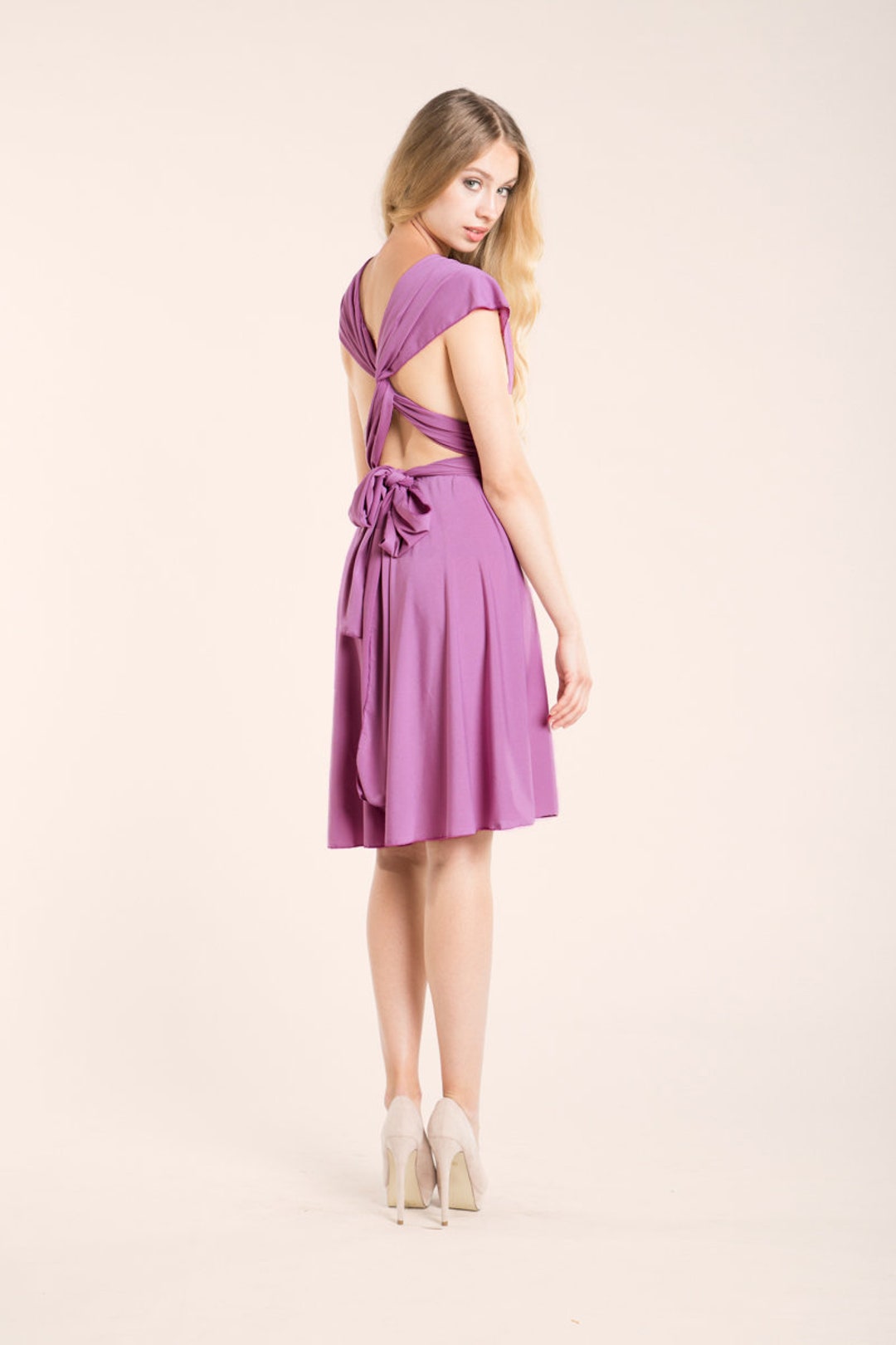 convertible jersey bridesmaid dress Dress: Short Infinity Satin Do Crew will feel
