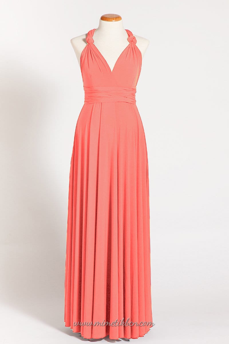 maternity maxi dress coral US 4 / BURNT CORAL