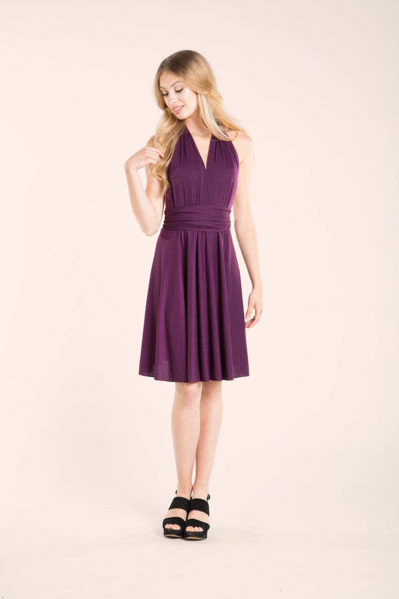 Short Dark Purple Dresses