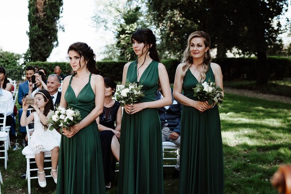 forest green dresses
